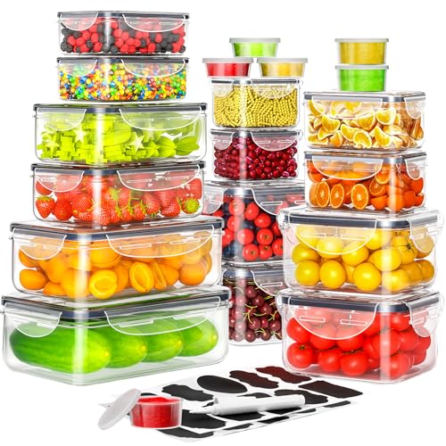40 Pack Food Storage Containers Airtight Leakproof Stackable