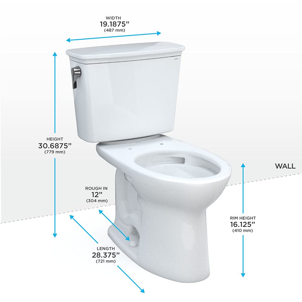 TOTO Elongated 1.28 GPF Toilet with Tornado Flush