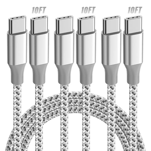 3 Pack 10FT USB C to USB C Fast Charging Cables