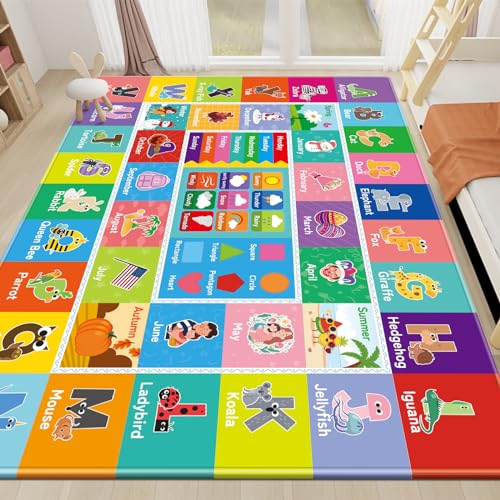 5x7 Alphabet Educational Kids Playroom Rug