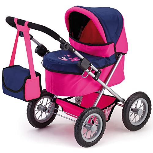 Bayer Doll Pram with Adjustable Handle and Bag