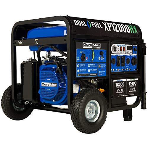 DuroMax 12,000-Watt Dual Fuel Portable Generator Electric Start