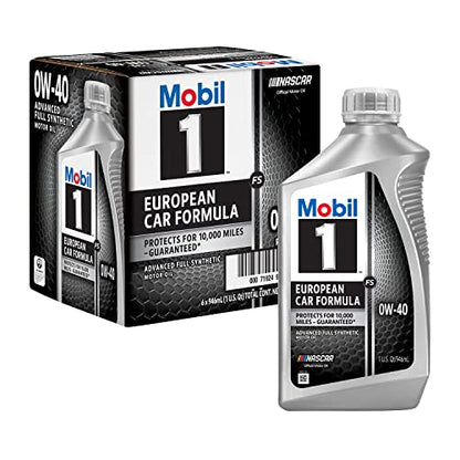 Mobil 1 FS European Car Formula Full Synthetic Motor Oil 0W-40, 1 Quart (Pack of 6)