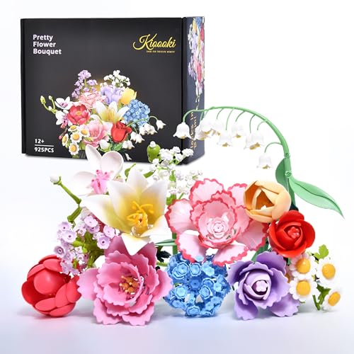 925 Piece Artificial Flower Bouquet Building Set