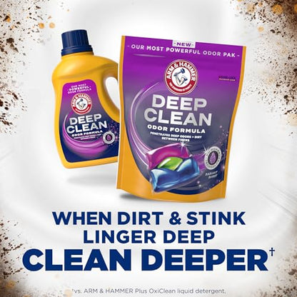 ARM & HAMMER Deep Clean Odor Formula Laundry Detergent Power Paks, 44 ct.