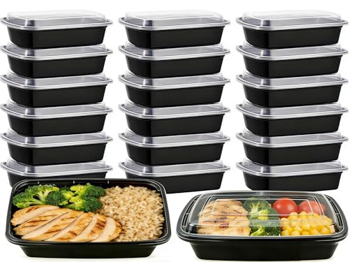 20 Pack 32 oz Meal Prep Containers with Lids