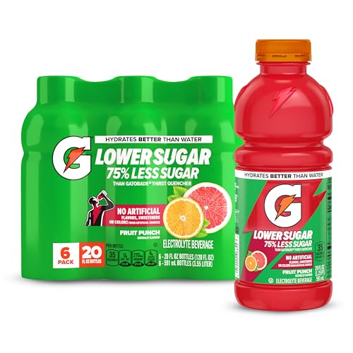 6 Pack Gatorade Lower Sugar Fruit Punch Sports Drink (OU)