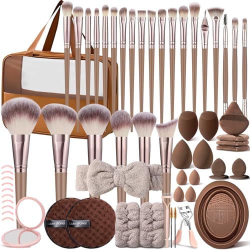 63 Piece Makeup Brush Set with Case