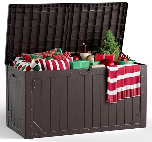 98 Gallon Waterproof Outdoor Deck Storage Box Bench