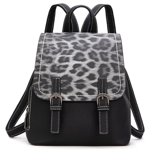 Montana West Leopard Print Vegan Leather Mini Backpack