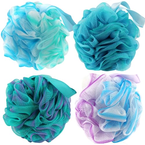 4 Pack Large Bath Loofah Sponges Exfoliating Body