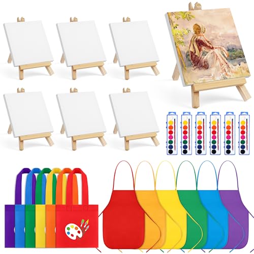 24 Pack Mini Watercolor Paint Kit with Easels