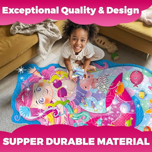 QUOKKA Glitter Giant Floor Puzzle for Kids