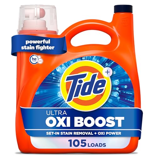 4 Bottles of 148 fl oz Tide Ultra Oxi Liquid Laundry Detergent