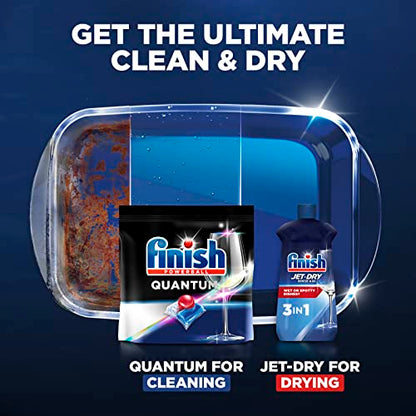 FINISH - Quantum - 22ct - Dishwasher Detergent - Powerball - Ultimate Clean & Shine - Dishwashing Tablets - Dish Tabs