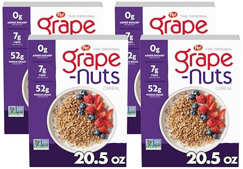 4 Pack Grape-Nuts Original Whole Grain Cereal