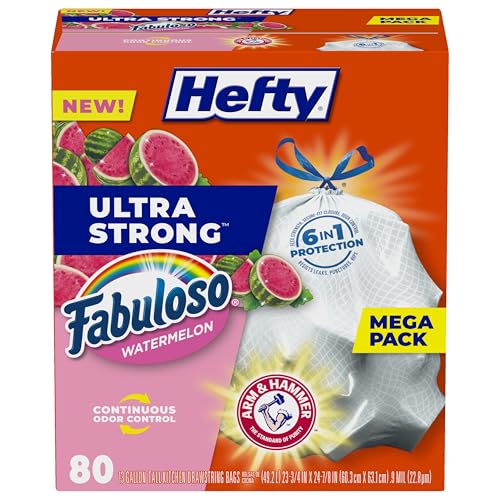80 Count Hefty Ultra Strong 13 Gallon Trash Bags