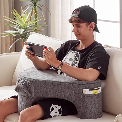 Heart Shaped Memory Foam Reading Pillow with Pockets