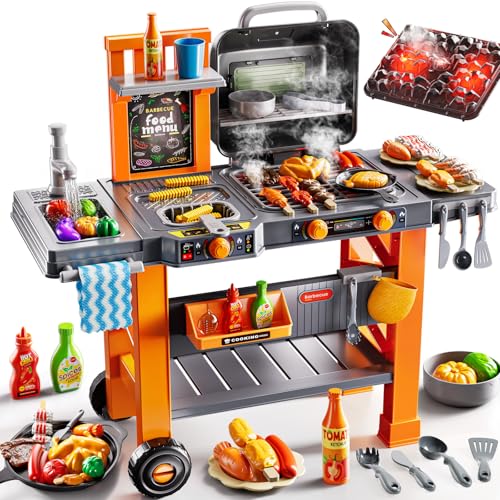 Kids BBQ Grill Play Kitchen Playset