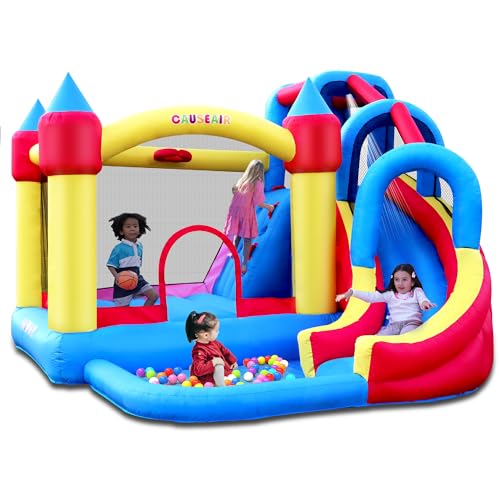 Inflatable Bounce House with Water Slide and Blower