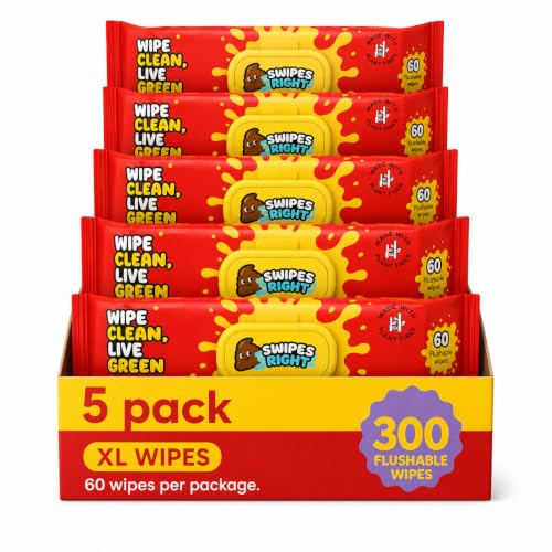 300 Count Flushable Adult Wipes Travel Packs