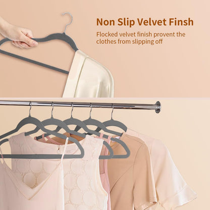 52 Pack Velvet Non-Slip Clothes Hangers