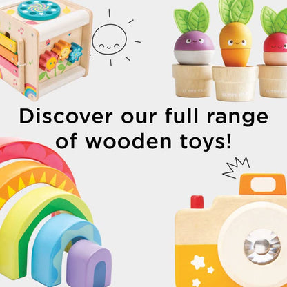60-Piece Le Toy Van Wooden Building Blocks Set
