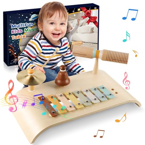 Kids Drum Set Wooden Musical Instruments for Toddlers