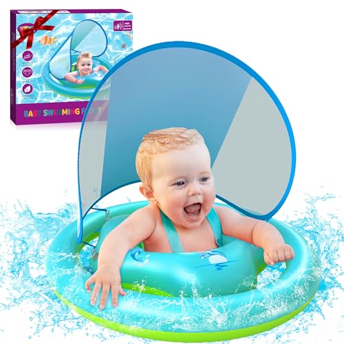 Inflatable Baby Pool Float with Canopy for Toddlers