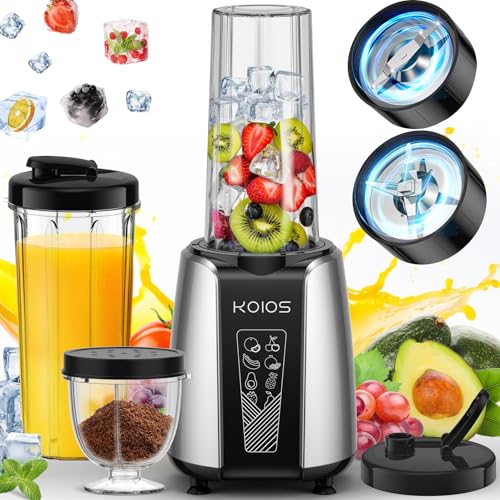 12 Piece KOIOS Personal Blender and Coffee Grinder Combo