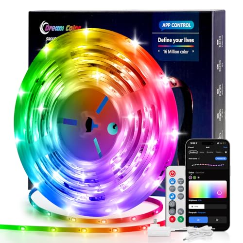 6.6ft Smart LED Strip Lights, App & Remote Control