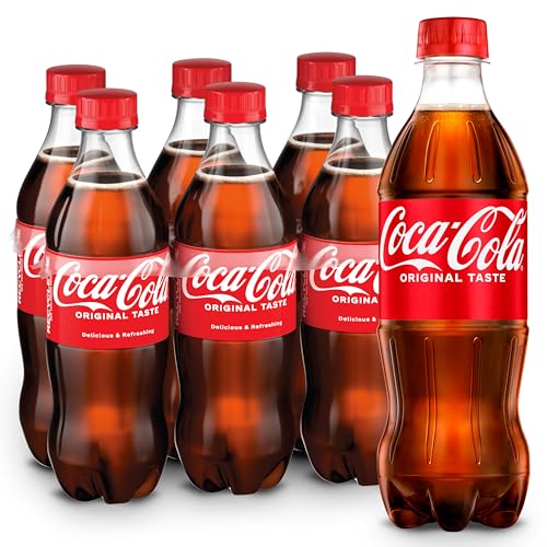 6 Pack Coca-Cola 16.9 fl oz Soda Bottles