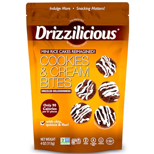 4 oz Drizzilicious Cookies & Cream Rice Cake Snacks