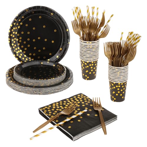 150 Piece Disposable Party Dinnerware Set, Serves 25