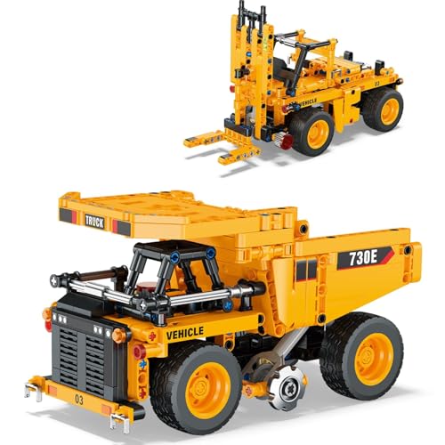 BeepZipp 2-in-1 Construction Vehicle Building Blocks Set