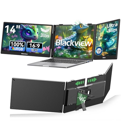 14-Inch 1080P Triple Portable Laptop Monitor Extender