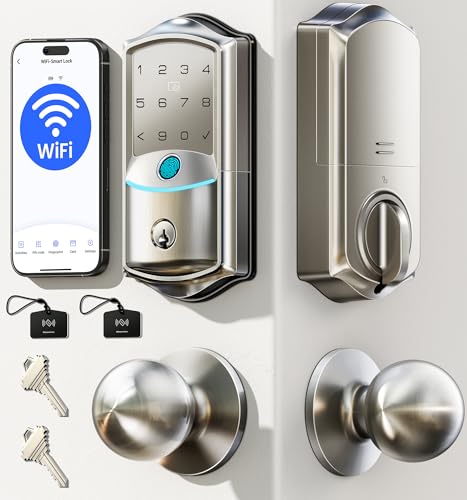Veise WiFi Fingerprint Keyless Entry Door Lock Set