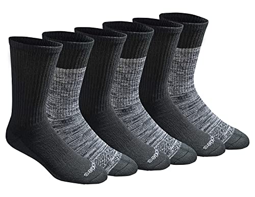 6 Pair Dickies Dri-Tech Moisture Control Crew Socks