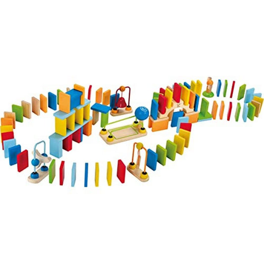 Hape Wooden Domino Set with 107 Building Pieces