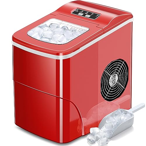 26lbs Countertop Ice Maker, Portable Self-Cleaning Machine