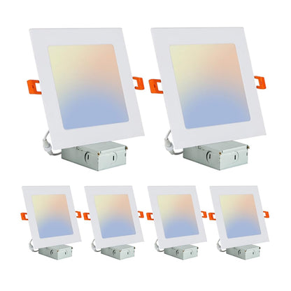 QIBANG 6 Pack Dimmable 6" LED Recessed Lights