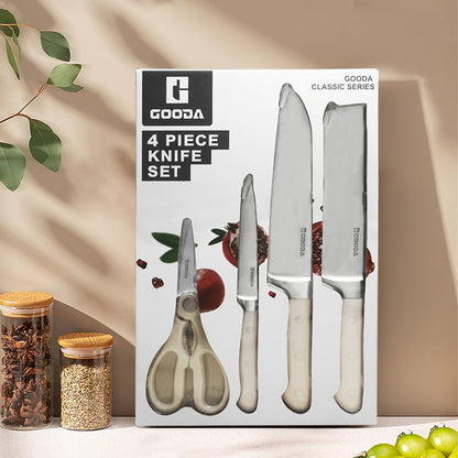 4-Piece GOODA High Carbon Knife Set