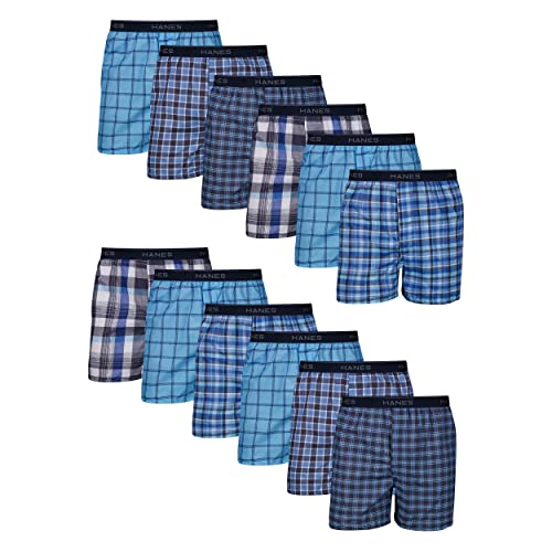 Hanes Tagless Cotton Boxer Briefs Multi Pack
