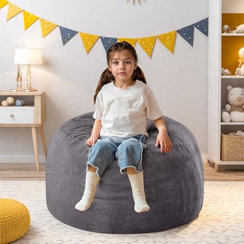 2.5 ft Foam Filled Fur Bean Bag Chair