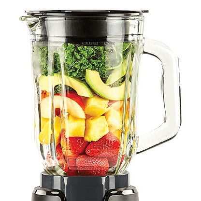 PowerXL Boost Blender, 4 Speed, 800 Watts, 48-oz Glass Jar, Black
