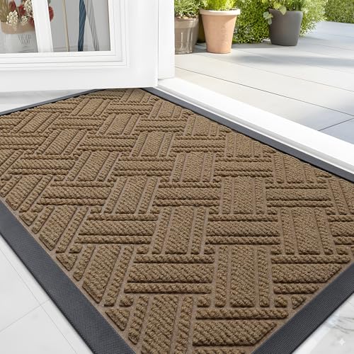 OLANLY Non Slip Waterproof Indoor Outdoor Doormat