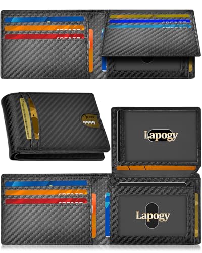 RFID Blocking Slim Leather Bifold Wallet