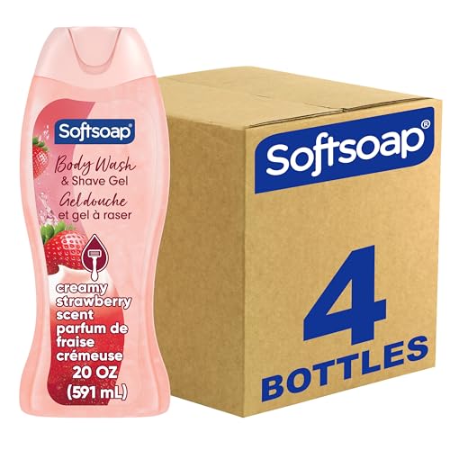 4 Pack Softsoap Body Wash & Shave Gel, 20oz