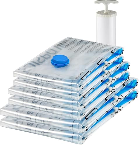 6 Pack Amazon Basics Vacuum Storage Bags Assorted Sizes