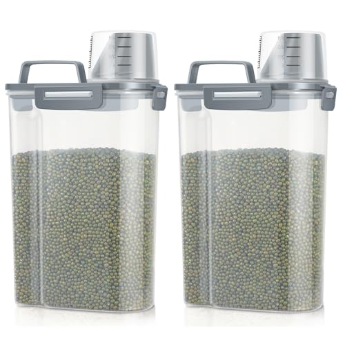 2 Pack Rice Storage Containers 5 lbs Food Dispenser